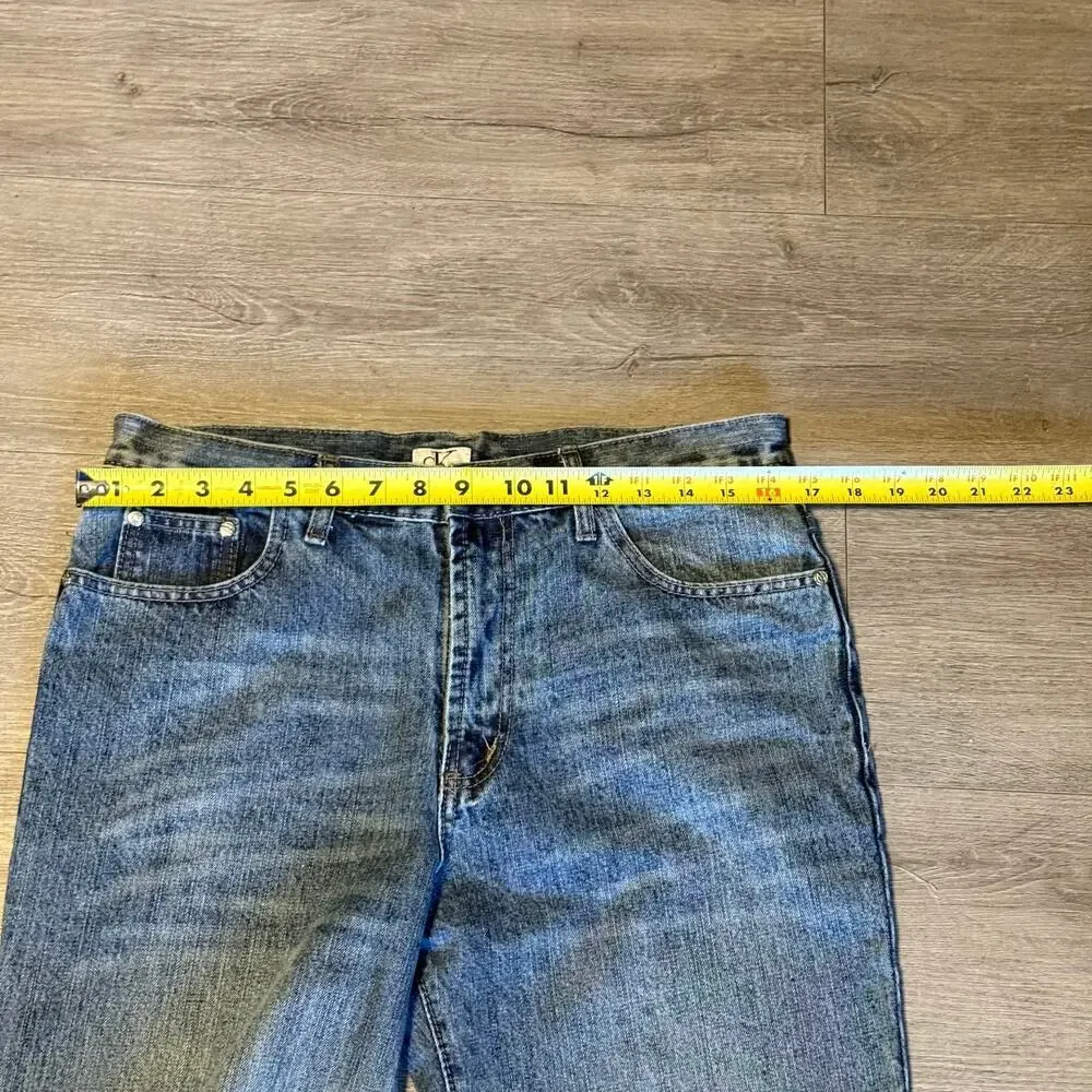 Vintage Calvin Klein Jeans Men’s Size 32 Straight Leg Blue Denim Pants Y2K 90s